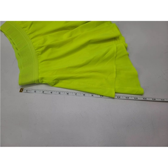 Lululemon Court Rival Perforated High Rise Skirt Long Highlighter Yellow… - Picture 10 of 10